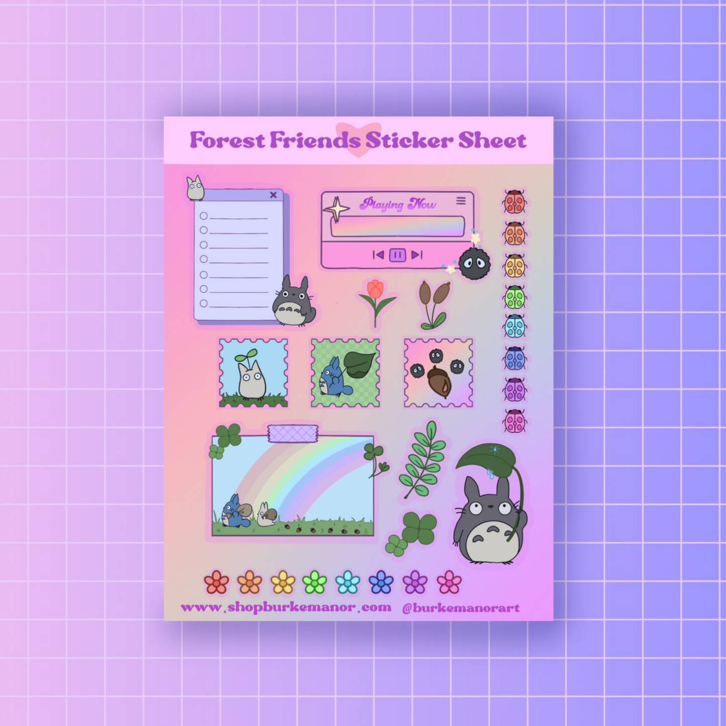 Forest friends sticker sheet