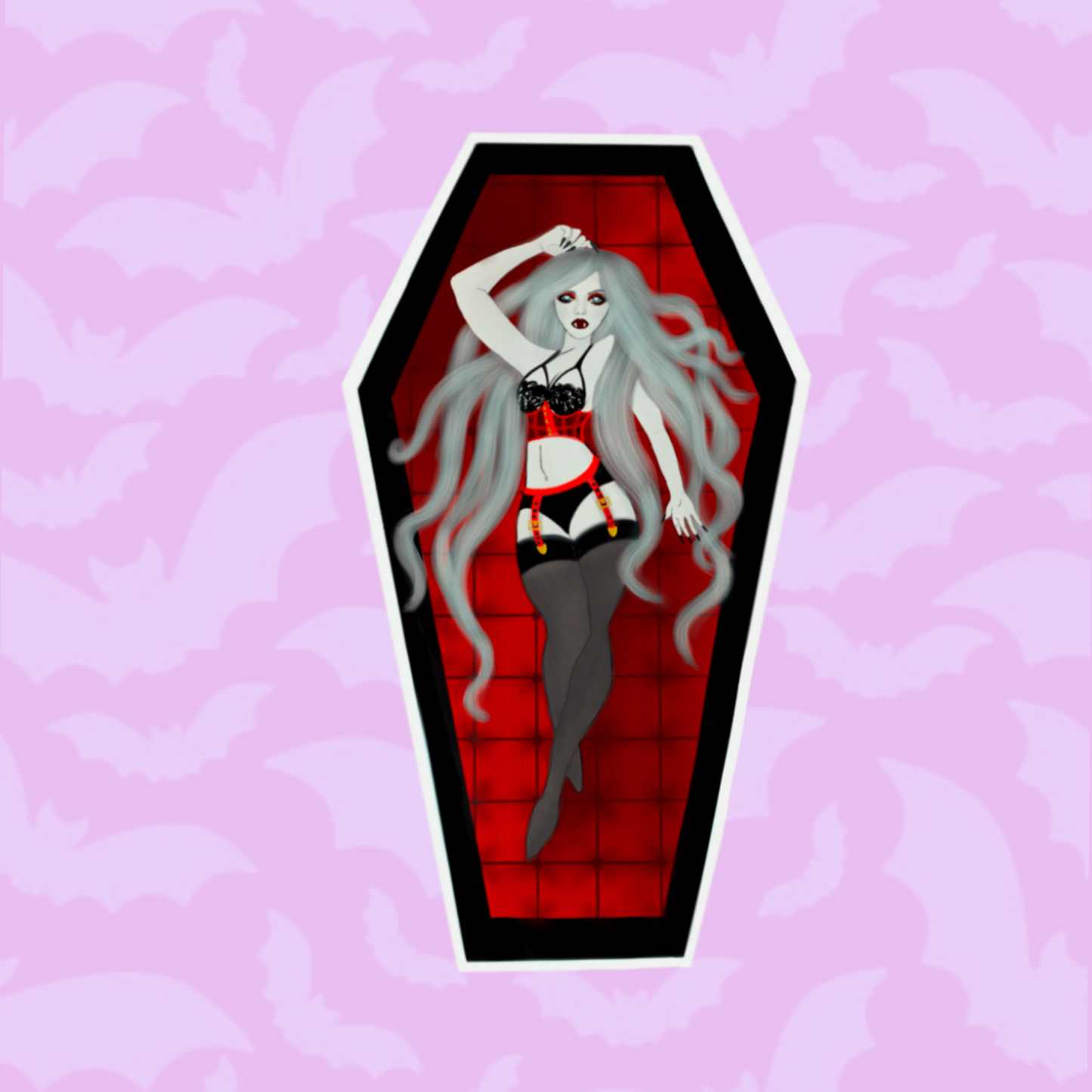 Retired design- Matte coffin sticker