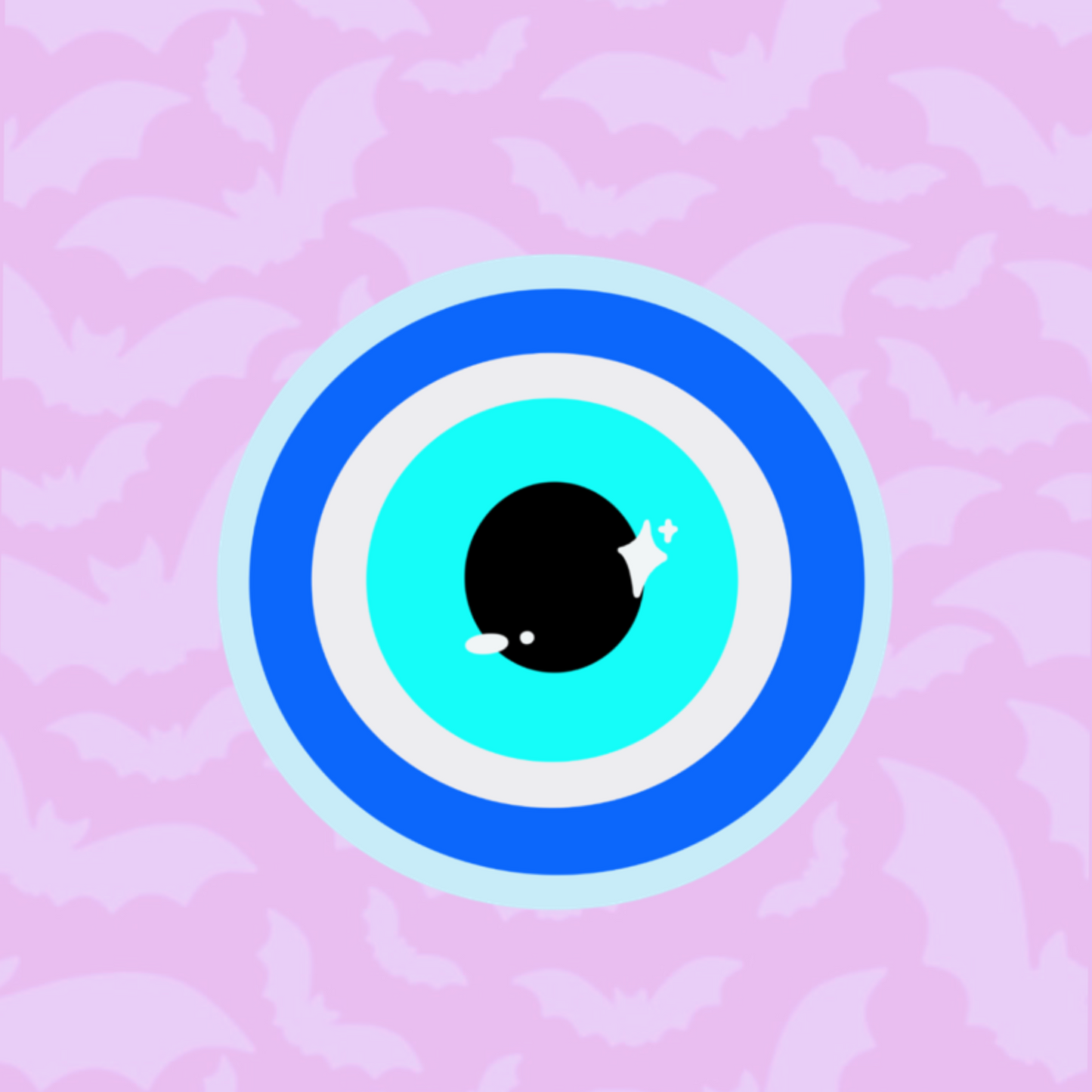 Retired design & finish- evil eye sticker