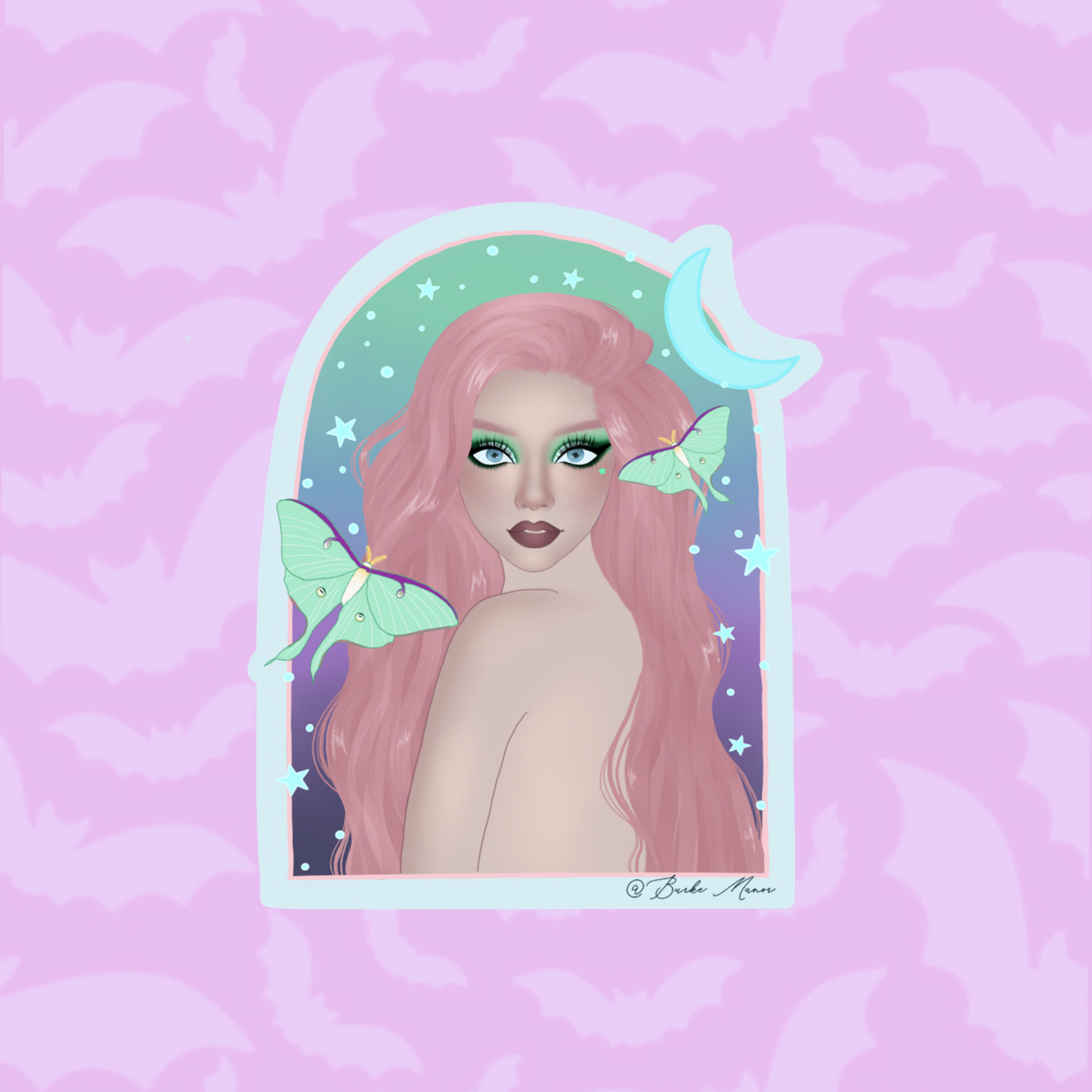 Retired design- Moon goddess sticker