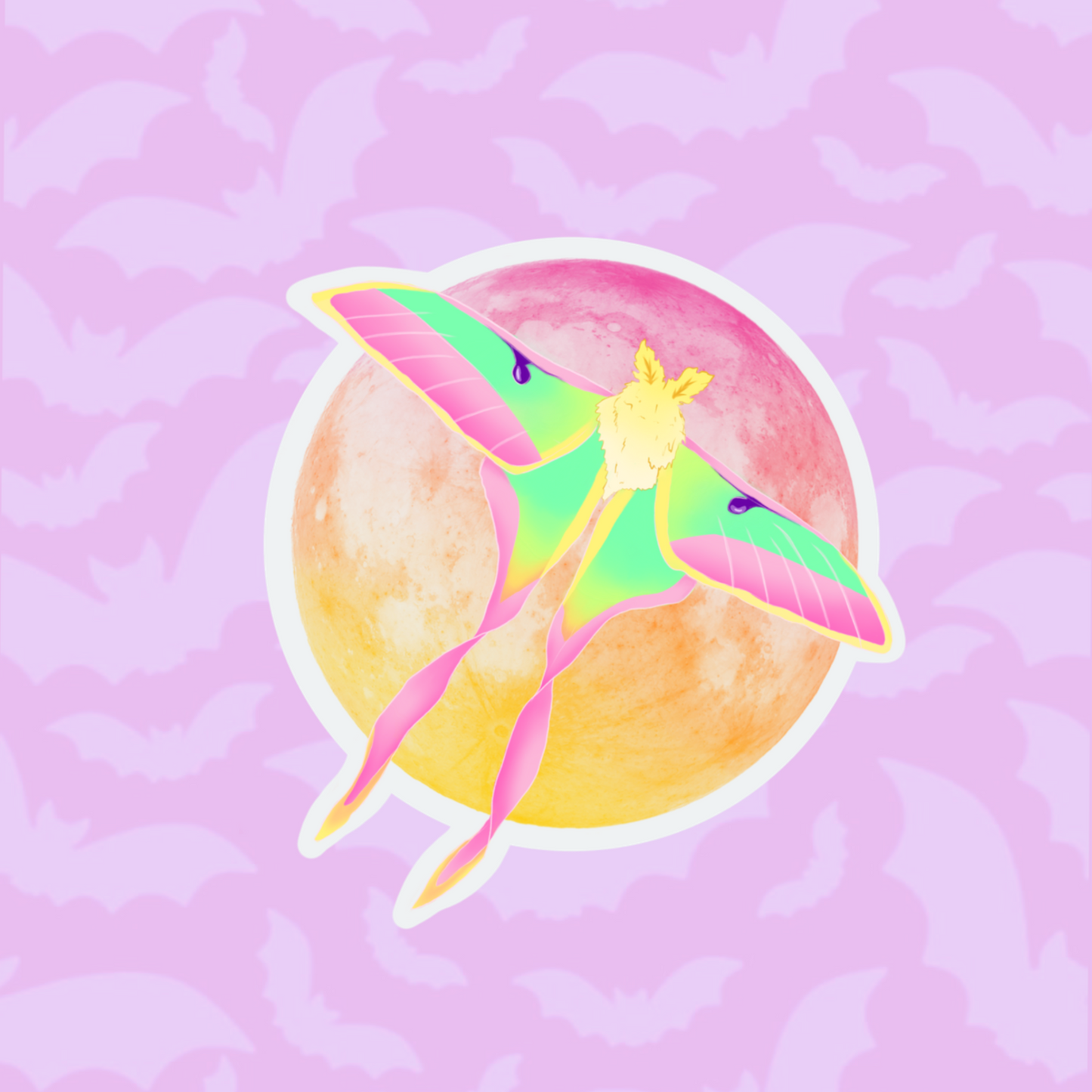 Retired design- luna moth sticker