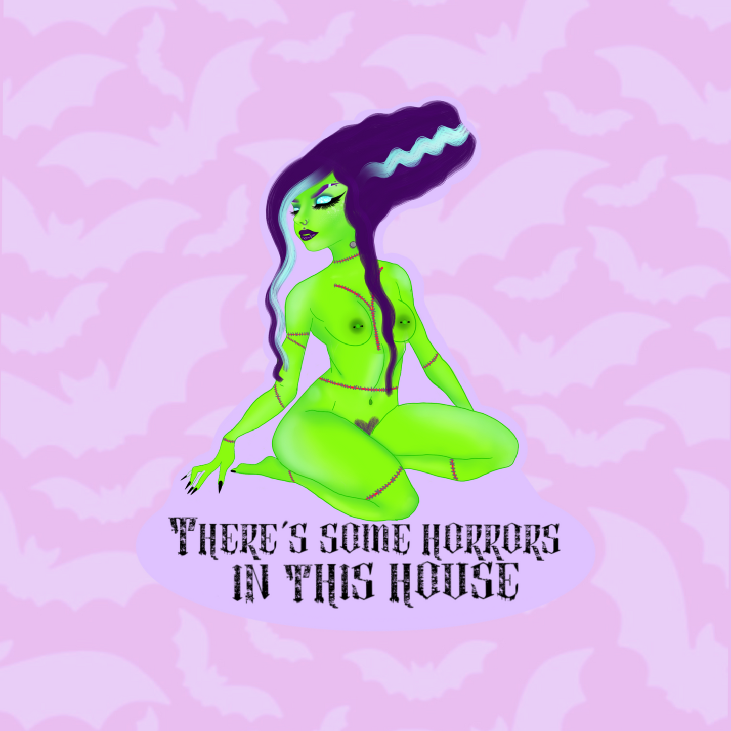 retired finish- Matte frankenbabe sticker