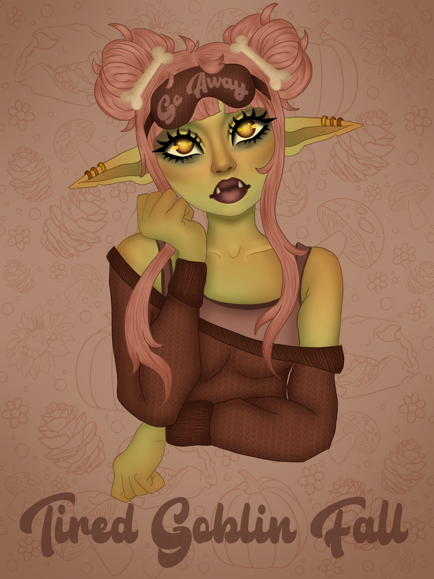 Tired goblin fall print
