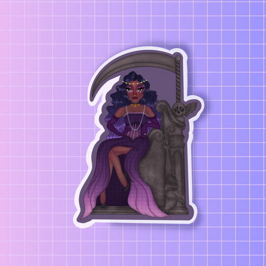 Silver scream sticker