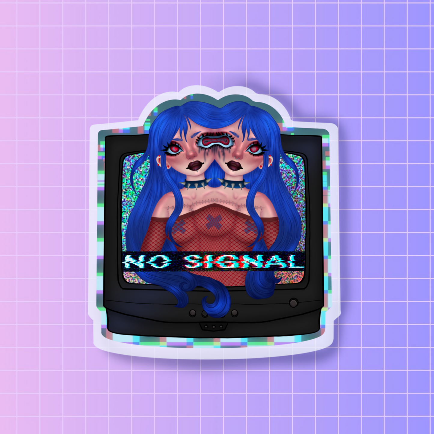 Lost in the static sticker