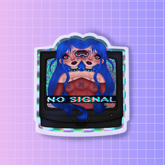 Lost in the static sticker