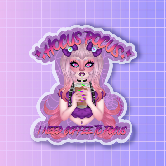 Hocus pocus I can't focus sticker