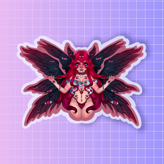 Red angel sticker