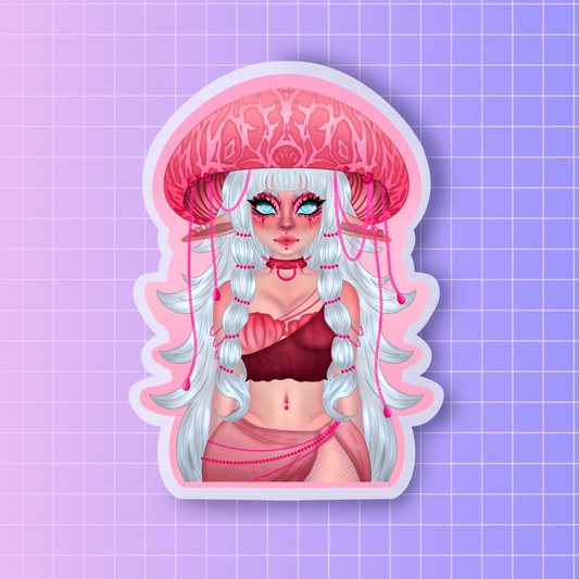 Peachy mush sticker