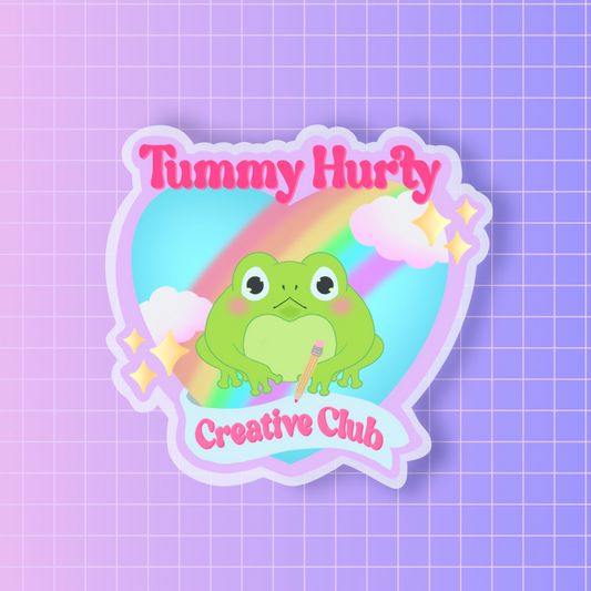 Tummy hurty creative club sticker