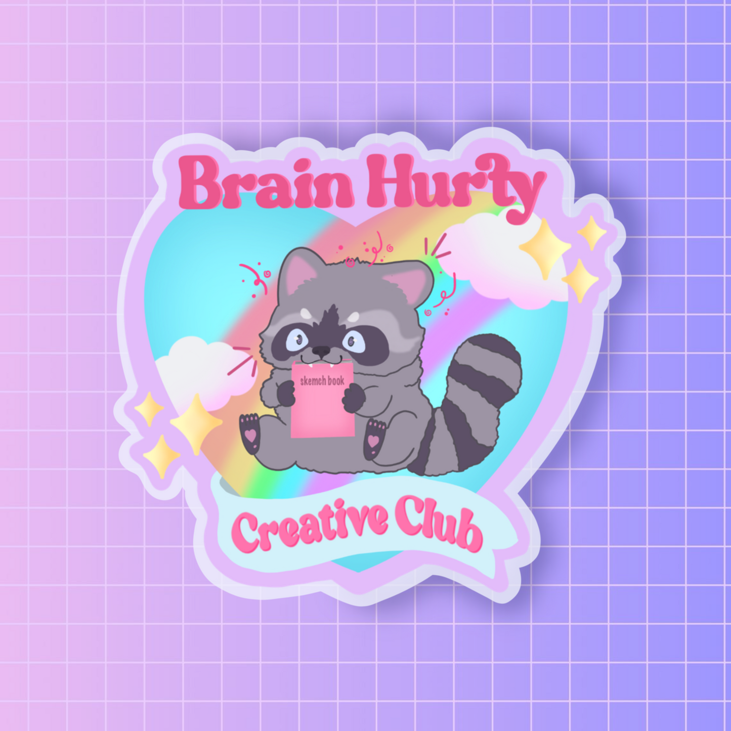 Brain hurty creative club sticker