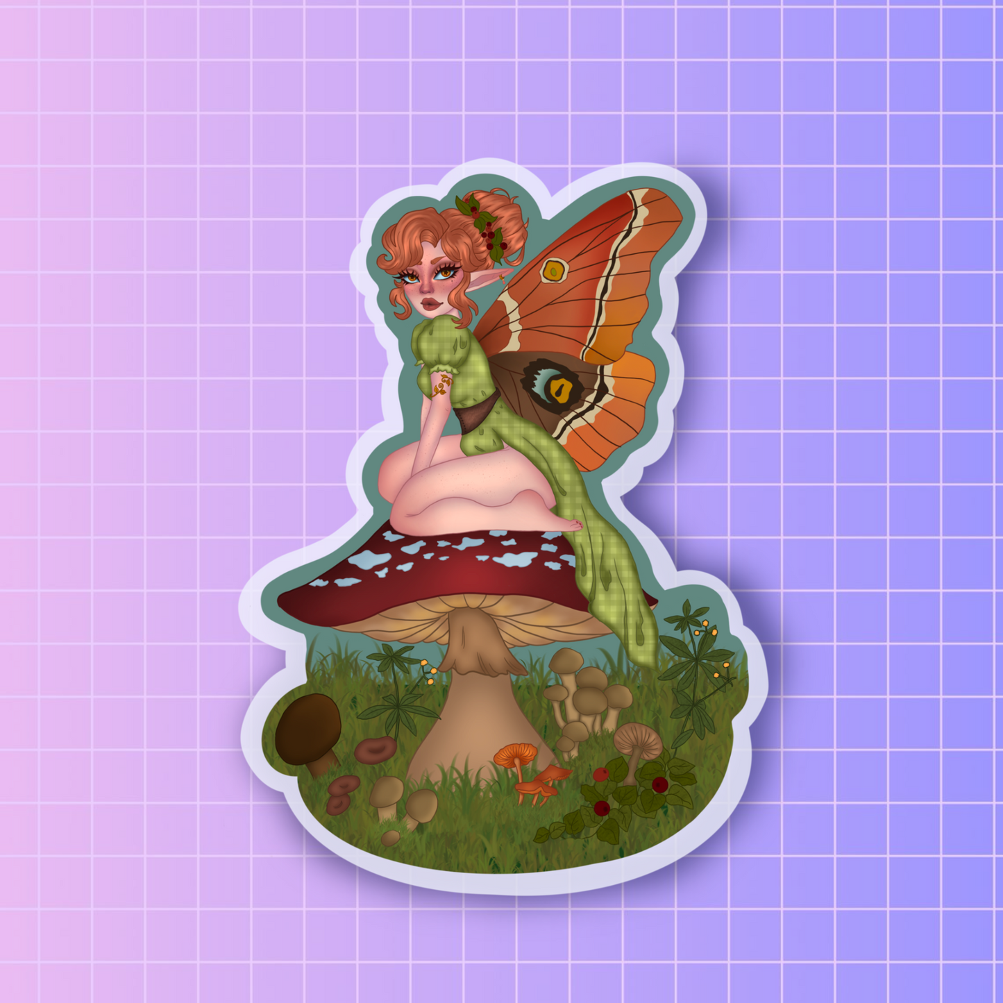 Mush fairy sticker