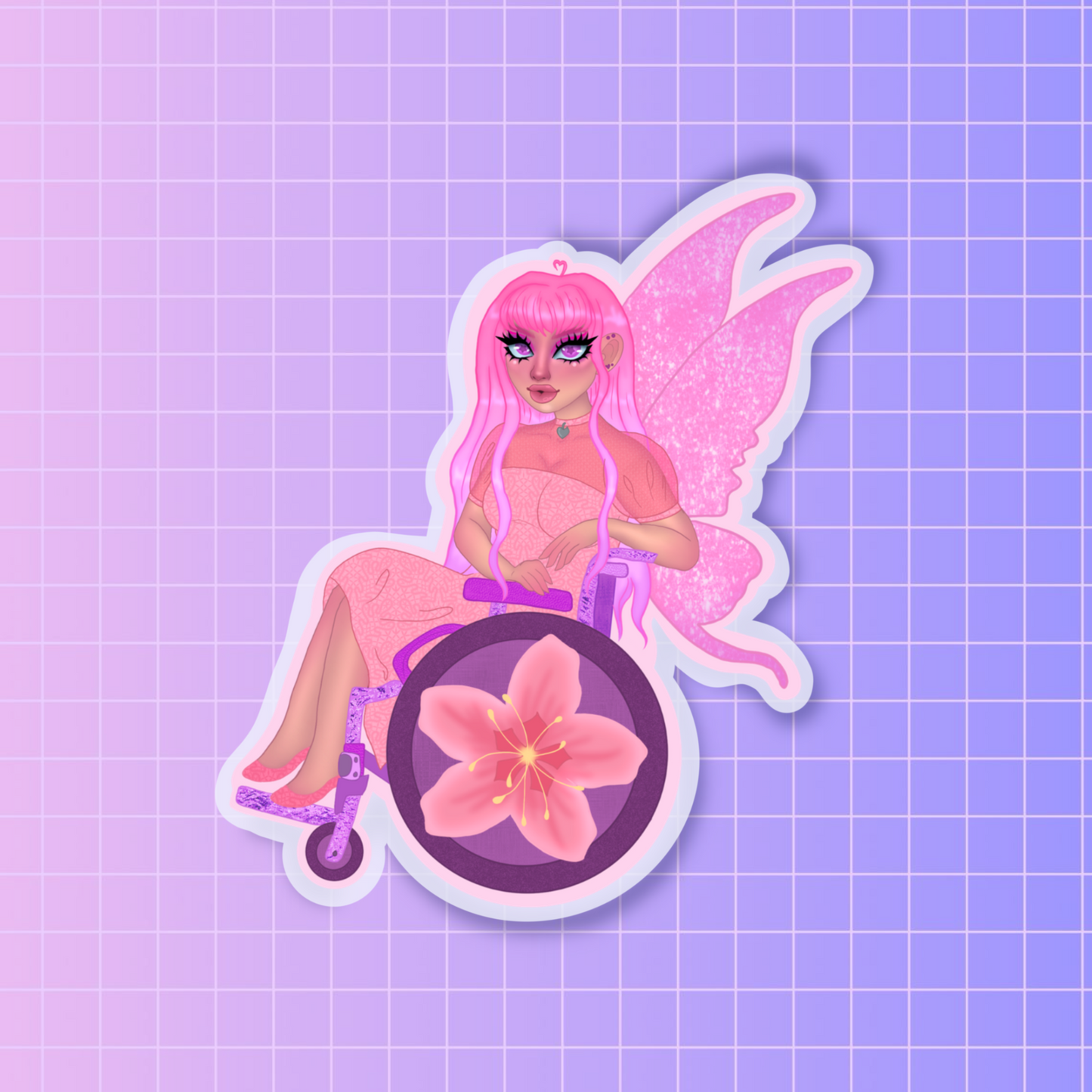 Cherry blossom fairy sticker