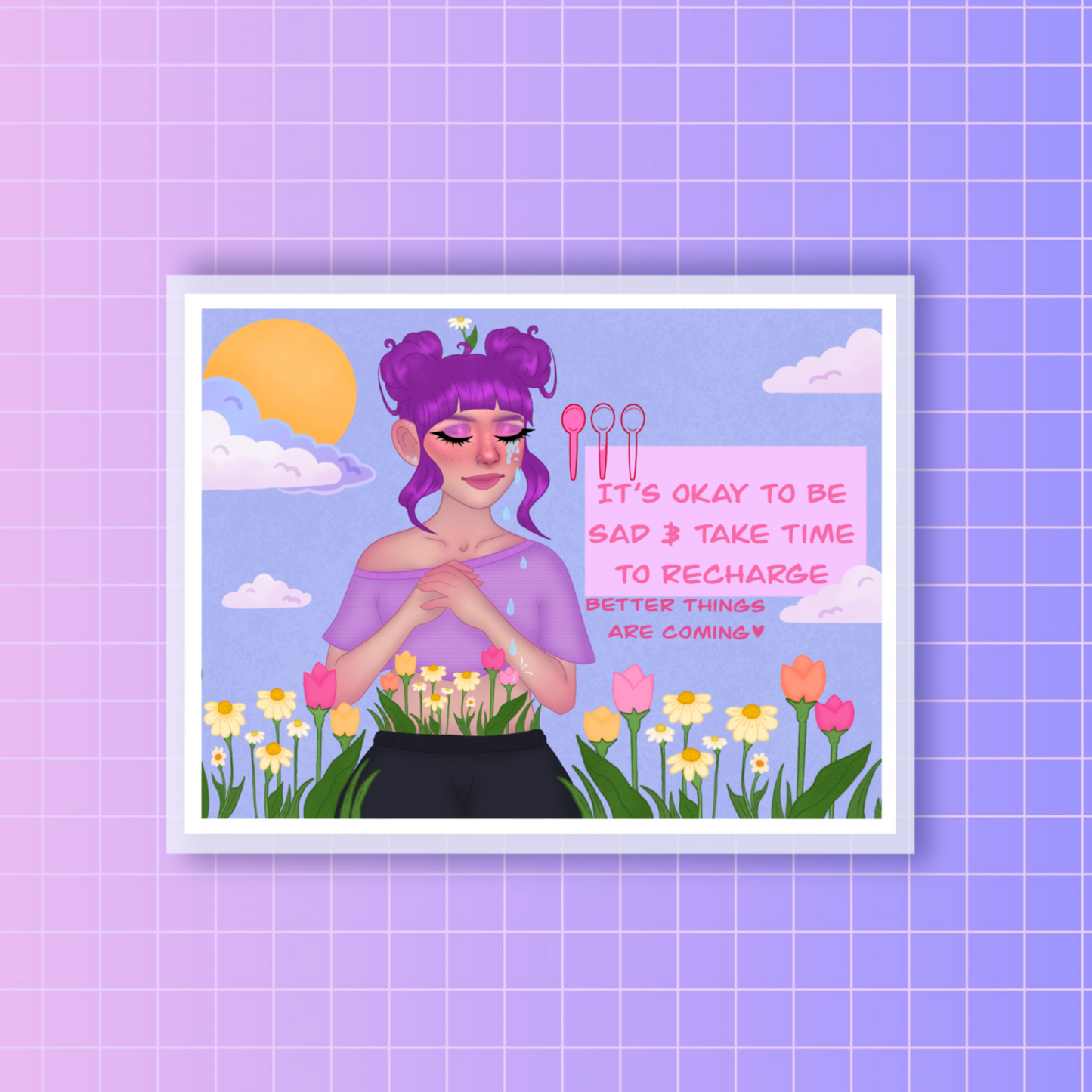 Its ok to be sad sticker