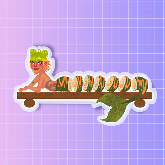 spicy sushi roll sticker