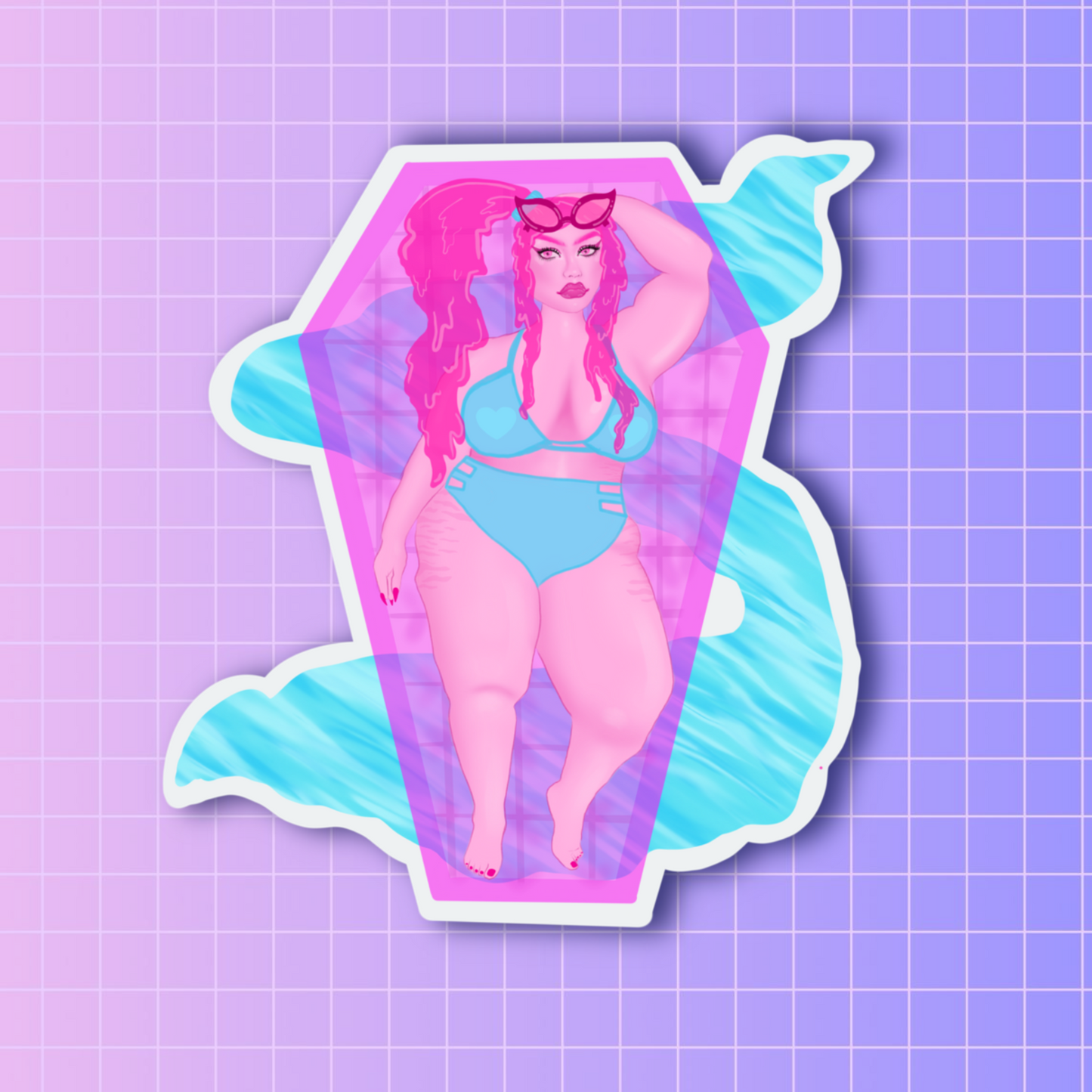 Hot ghoul summer sticker
