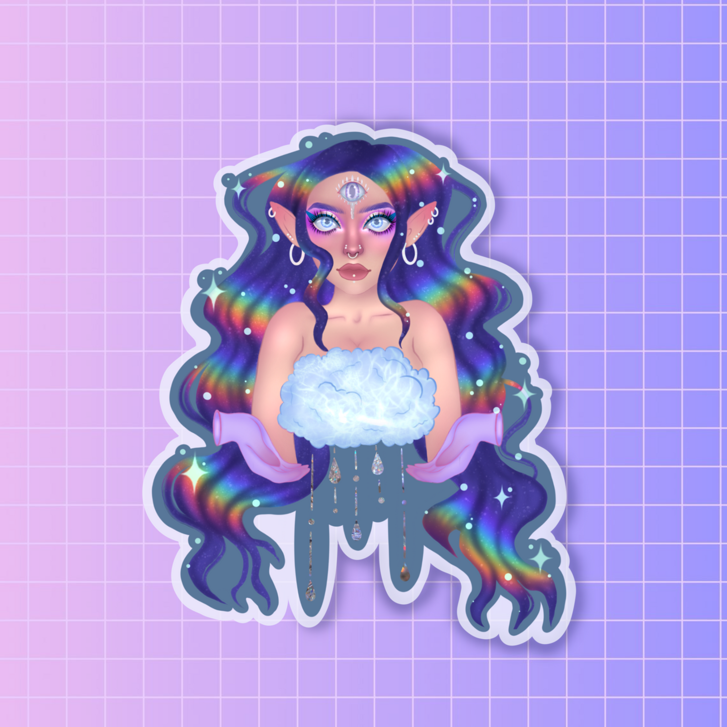 Rain goddess sticker