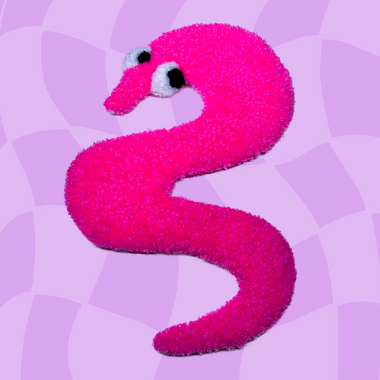Pink worm rug