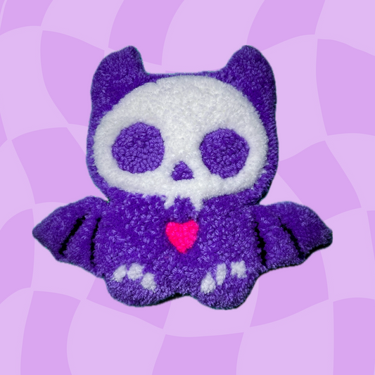 Purple bat wall rug