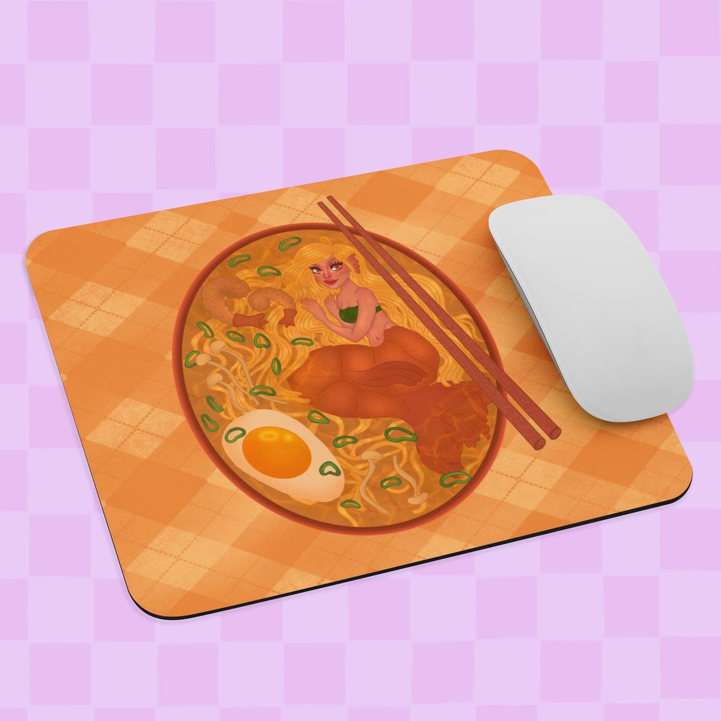 Shrimp ramen mouse pad