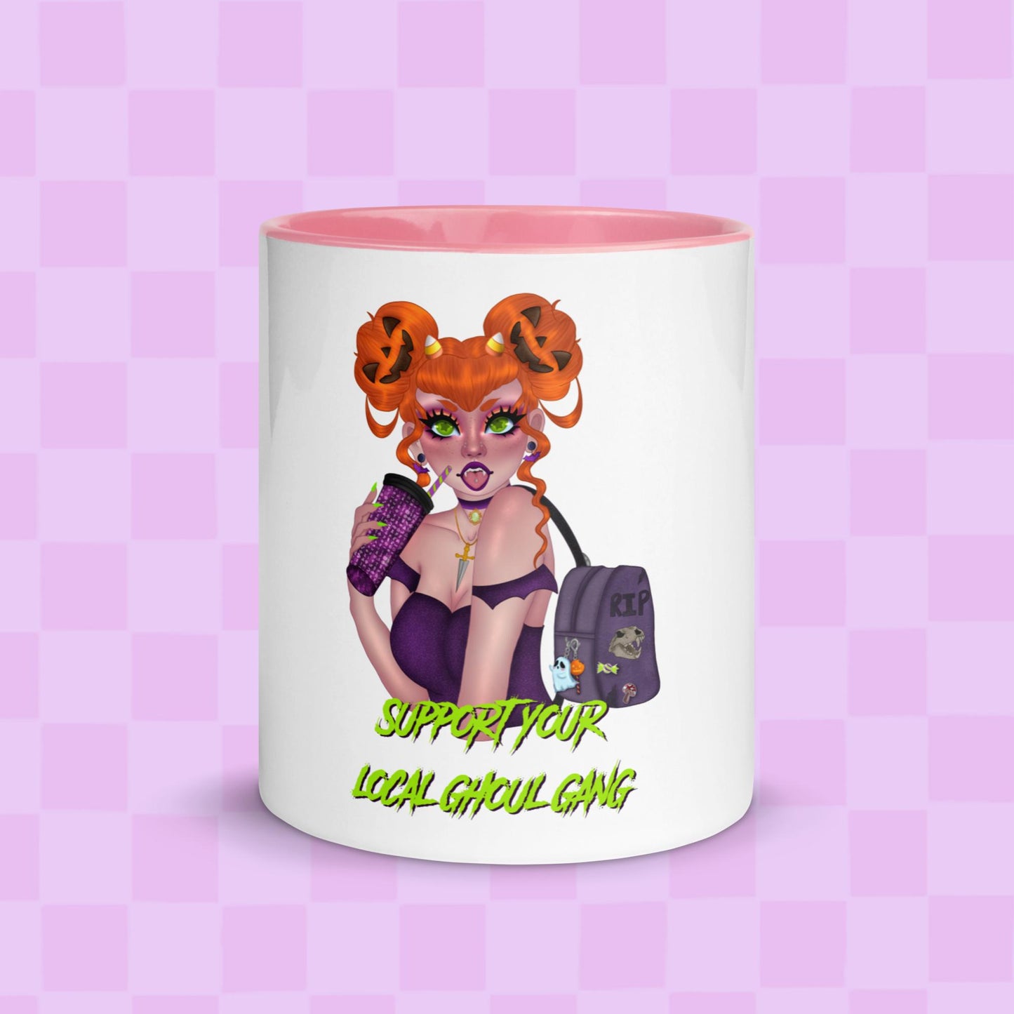 Ghoul gang mug with color inside