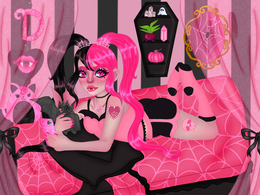 Vamp slumber party print