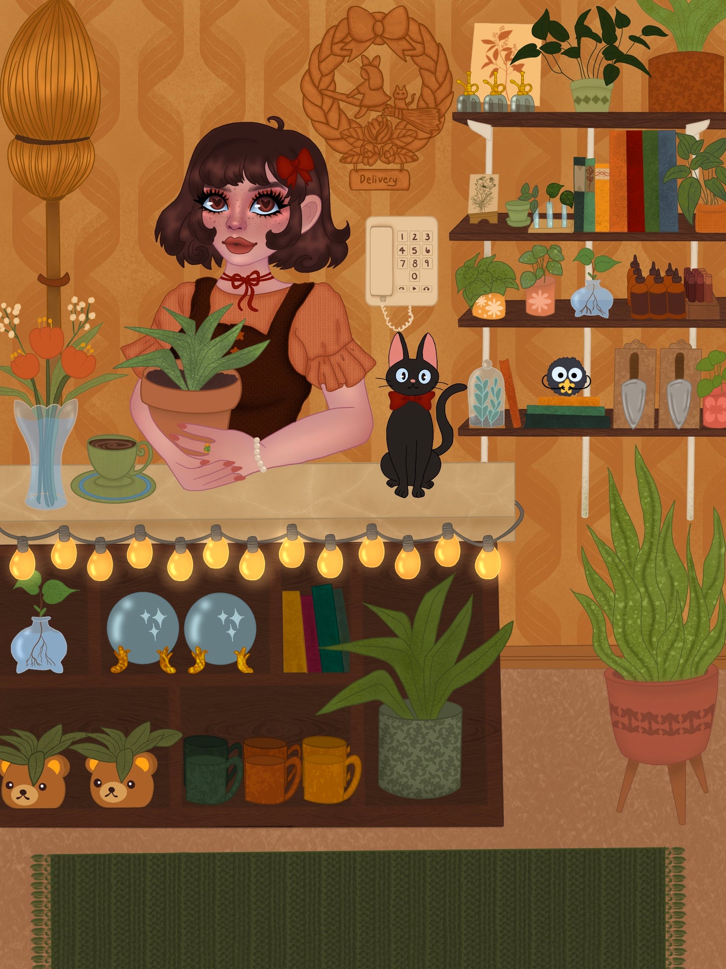 Kiki's plant shop print