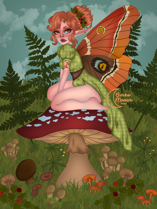 Moth fairy print