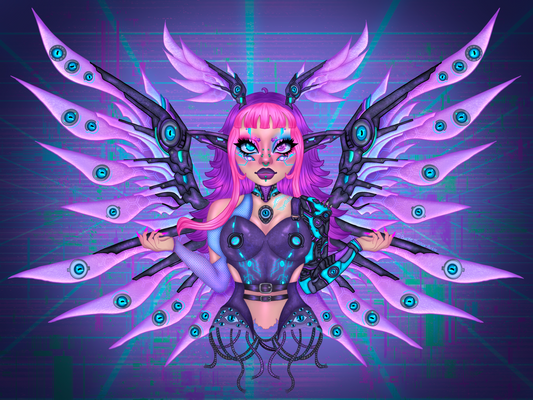 Cyber angel print