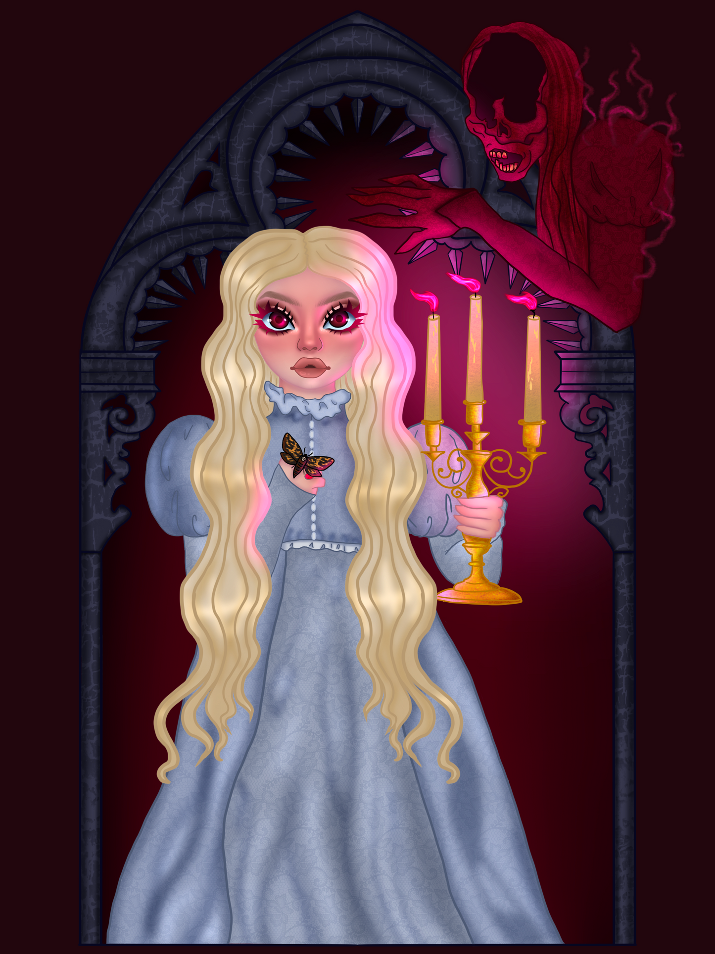 Crimson ghosts print