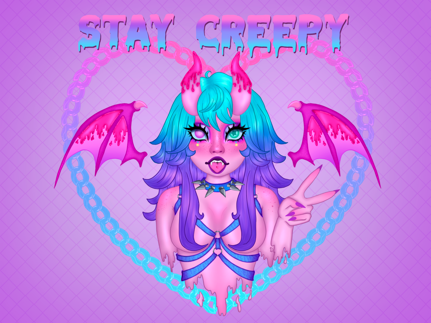 Stay creepy print